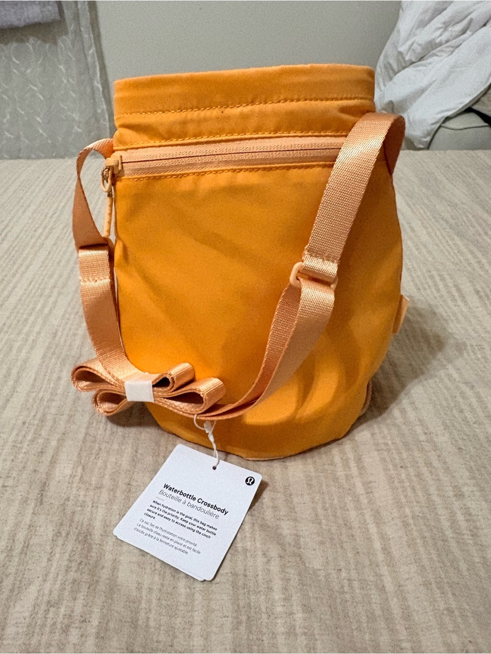 lululemon athletica Orange Crossbody Water Bottle Bag